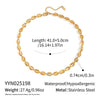Trendy Minimalist Geometric Stainless Steel Cuban Chain Necklace For Women Vacuum Plated 18K Gold