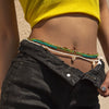 Trendy Mixed Color Bead And Shell Waist Chain Body Chain Set For Women