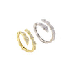 Trendy Open Adjustable Geometric Zircon Ring For Women Micro Pave Personality Index Finger Jewelry