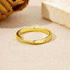 Trendy S925 Sterling Silver Geometric Ring Inlaid With Zircon Electroplated With Platinum Or 18K Gold For Women And Unisex