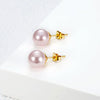 Trendy Simple Pearl Geometry Earrings For Women Electroplated Titanium Steel Elegant Fashion Jewelry Gift