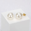 Trendy Simple Pearl Geometry Earrings For Women Electroplated Titanium Steel Elegant Fashion Jewelry Gift