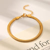 Trendy Snake Bone Chain Bracelet In Titanium Steel And Stainless Steel With Animal Zodiac Pattern Vacuum Plated