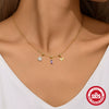 Trendy Square 925 Silver Butterfly Flower Pendant Necklace With Removable Pendant Electroplated For Women Animal Zodiac Pattern
