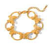 Trendy Stainless Steel Electroplated Butterfly Open Bracelet And Flower Open Ring Accessories For Women