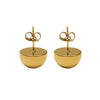 Trendy 316L Stainless Steel Hemisphere Geometric Electroplated Women's Earrings