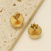 Trendy 316L Stainless Steel Hemisphere Geometric Electroplated Women's Earrings