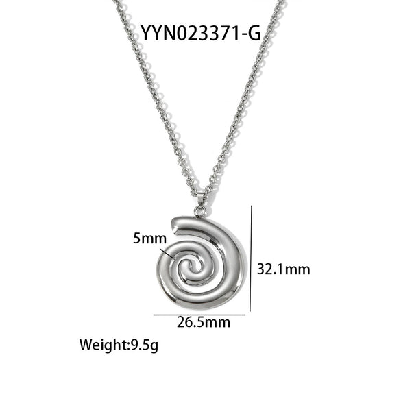 Trendy Swivel Pattern Thread Earrings For Women 18K Gold Plated Stainless Steel With Geometric Design And Electroplating