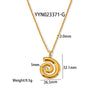 Trendy Swivel Pattern Thread Earrings For Women 18K Gold Plated Stainless Steel With Geometric Design And Electroplating