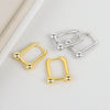Trendy U Shaped Geometric Earrings In S925 Sterling Silver Simple Fashion Women's Jewelry