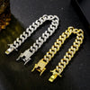 Trendy Unisex And Women's Hiphop Accessories Alloy Constellation Gold Chain And Bracelet Necklace With Electroplating