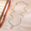 Trendy Unisex Gold Electroplated Cross Necklace With Copper Zircon Stainless Steel Pendant
