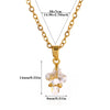 Trendy Unisex Gold Electroplated Cross Necklace With Copper Zircon Stainless Steel Pendant