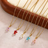 Trendy Unisex Gold Electroplated Cross Necklace With Copper Zircon Stainless Steel Pendant