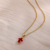 Trendy Unisex Gold Electroplated Cross Necklace With Copper Zircon Stainless Steel Pendant