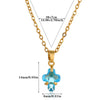 Trendy Unisex Gold Electroplated Cross Necklace With Copper Zircon Stainless Steel Pendant