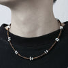 Trendy Unisex Hiphop Bohemian Style Shell Coconut Shell Wood Beads Stitching O Chain Necklace Handmade Geometric Pattern Stainless Steel Fadeless
