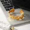 Trendy Versatile Design 18K Gold Electroplated Stainless Steel Round Strawberry Geometry Bracelet