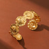 Trendy Versatile Design 18K Gold Electroplated Stainless Steel Round Strawberry Geometry Bracelet