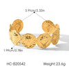 Trendy Versatile Design 18K Gold Electroplated Stainless Steel Round Strawberry Geometry Bracelet