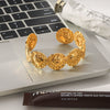 Trendy Versatile Design 18K Gold Electroplated Stainless Steel Round Strawberry Geometry Bracelet