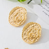 Trendy Women's Geometric Rose Pattern Alloy And Stainless Steel Electroplated Earrings Accessories