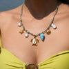 Trendy Women's Geometric Stainless Steel Rope Chain Pendant Necklace With Pvd Furnace Vacuum Real Gold Plating