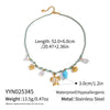 Trendy Women's Geometric Stainless Steel Rope Chain Pendant Necklace With Pvd Furnace Vacuum Real Gold Plating