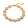 Trendy Women's Gold Plated Geometric Stainless Steel Tennis Bracelet