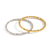 Trendy Women's Simple And Versatile Stainless Steel Bamboo Knot Bracelet Vacuumplated 18K Gold Modern Minimalist Style