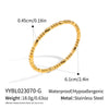 Trendy Women's Simple And Versatile Stainless Steel Bamboo Knot Bracelet Vacuumplated 18K Gold Modern Minimalist Style