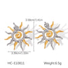 Trendy Women's Stainless Steel Electroplated Geometric Earrings