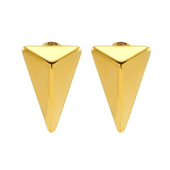 Triangle Earrings Titanium Steel Geometric Electroplated Minimalist Design