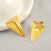 Triangle Earrings Titanium Steel Geometric Electroplated Minimalist Design