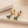 Triangular Zircon Titanium Steel Geometric Women's Earrings