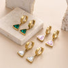 Triangular Zircon Titanium Steel Geometric Women's Earrings
