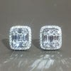 Tsquare Zircon Earrings Copper Geometric Style Women's