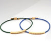 Tubular Bracelet Copper Electroplating With Letters Numbers Text