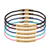 Tubular Bracelet Copper Electroplating With Letters Numbers Text