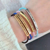 Tubular Bracelet Copper Electroplating With Letters Numbers Text