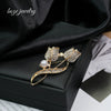 Tulip Flower Brooch Zinc Alloy Electroplated For Unisex