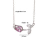 Tulip Flower Necklace Copper Mixed Gemstone Inlay Electroplating O Chain Women's Titanium Steel Accessories