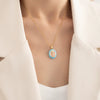 Tulip Flower Titanium Steel And Copper Necklace With Electroplating O Word Chain For Women