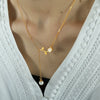 Tulip Flower 316L Stainless Steel Necklace Electroplated Women's Jewelry
