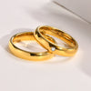 Tungsten Steel Couple Ring Inlaid Zircon Geometric Style Electroplated