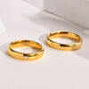Tungsten Steel Couple Ring Inlaid Zircon Geometric Style Electroplated