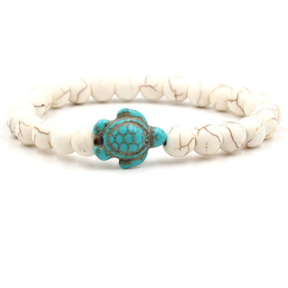 Turquoise Bracelet With Turtle Pattern And Electroplating Style Unisex