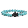 Turquoise Bracelet With Turtle Pattern And Electroplating Style Unisex