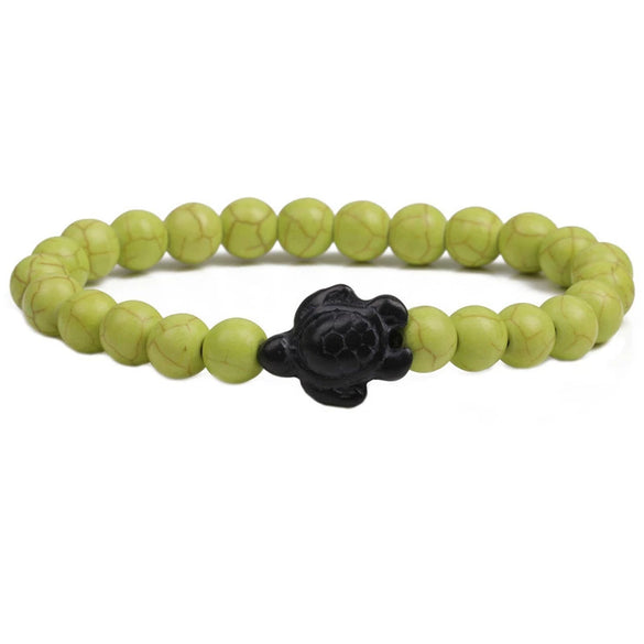 Turquoise Bracelet With Turtle Pattern And Electroplating Style Unisex