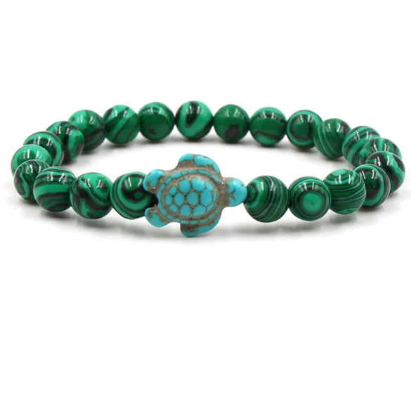 Turquoise Bracelet With Turtle Pattern And Electroplating Style Unisex